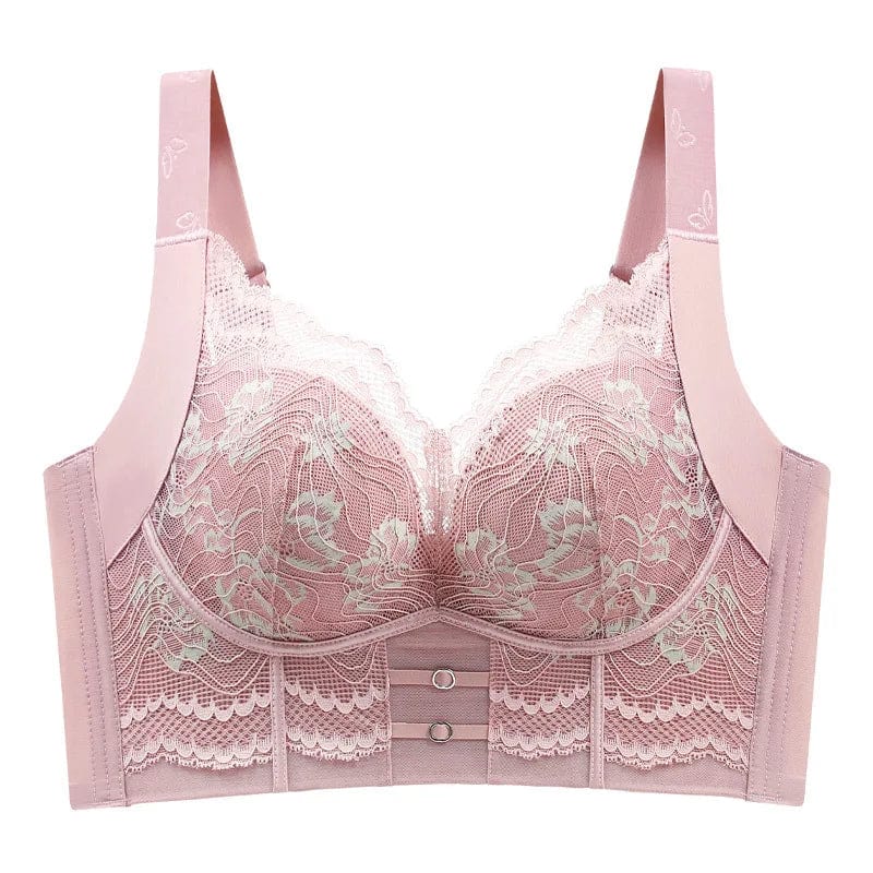 Sexy Lace Large Size Female Underwear Gathering Comfortable Anti - Expansion No Rims Bra CD Cup Wide Strap Lace Sexy Women Bras - SHOWLU FASHION STORE