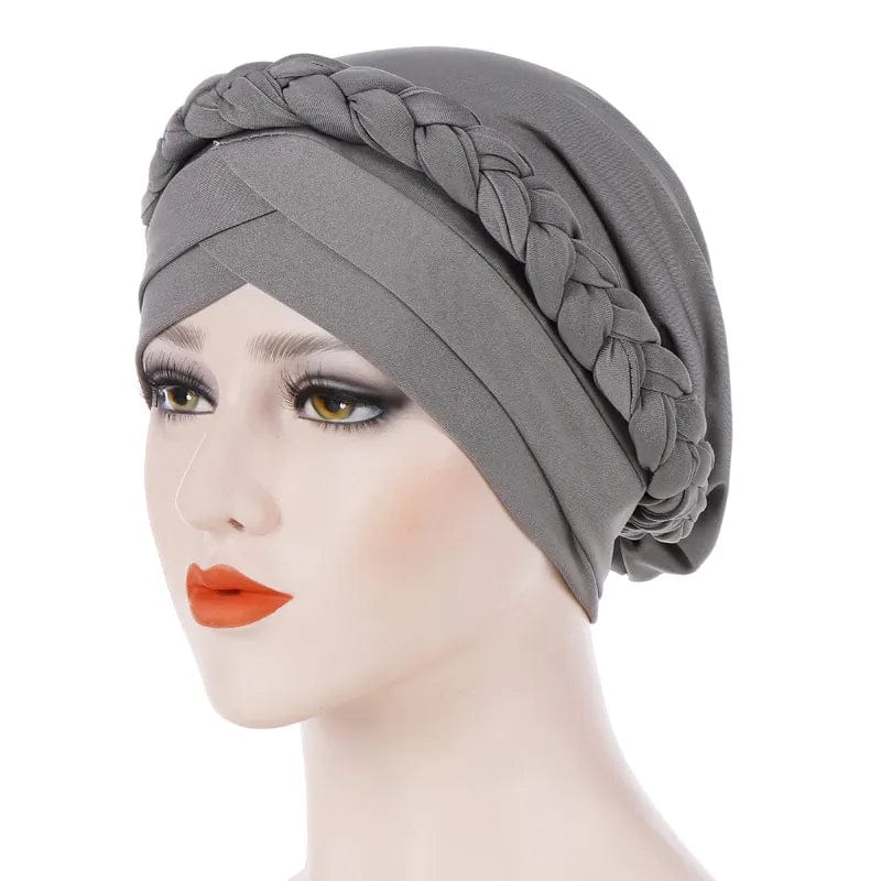  Showlu Fashion Store 26 / China Head Scarf for muslim women Two-color cotton braid turban bonnet hijab Caps Inner hijabs femme musulman arab wrap turbantes