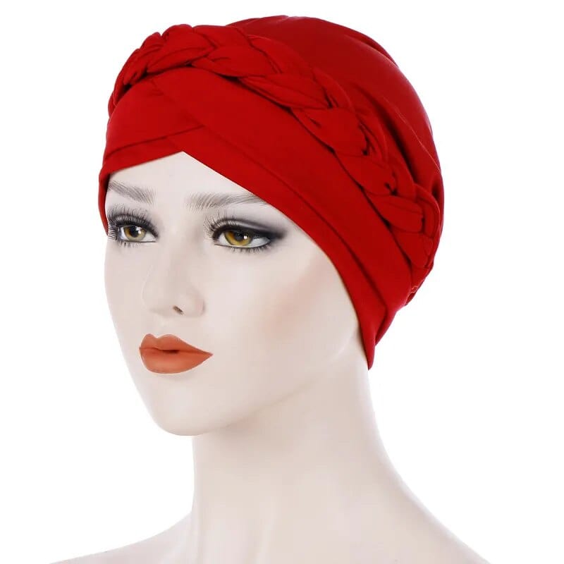  Showlu Fashion Store 27 / China Head Scarf for muslim women Two-color cotton braid turban bonnet hijab Caps Inner hijabs femme musulman arab wrap turbantes