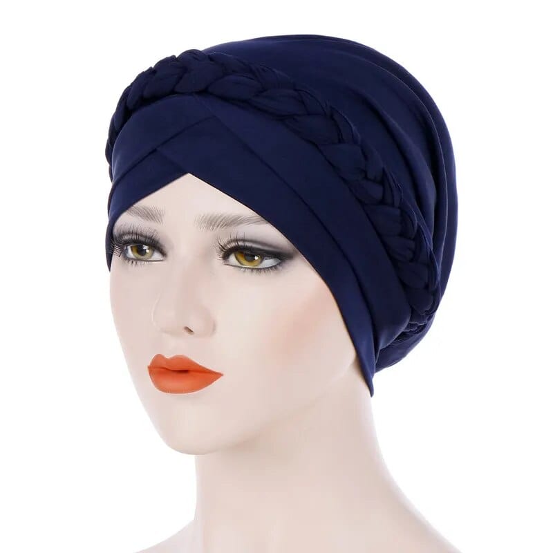  Showlu Fashion Store 28 / China Head Scarf for muslim women Two-color cotton braid turban bonnet hijab Caps Inner hijabs femme musulman arab wrap turbantes