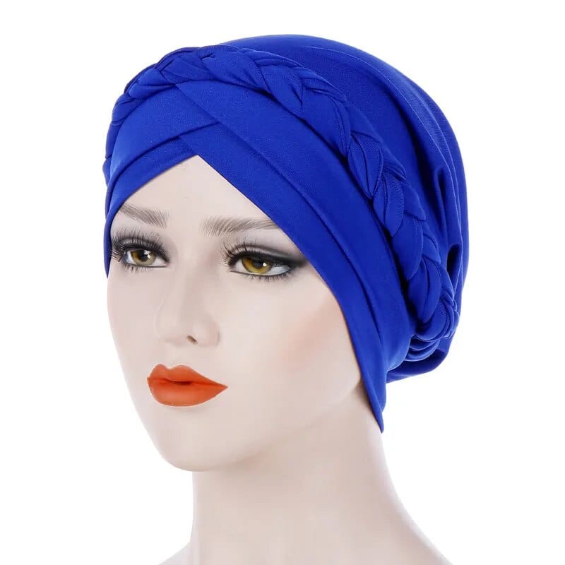  Showlu Fashion Store 29 / China Head Scarf for muslim women Two-color cotton braid turban bonnet hijab Caps Inner hijabs femme musulman arab wrap turbantes