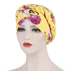  Showlu Fashion Store 31 / China Head Scarf for muslim women Two-color cotton braid turban bonnet hijab Caps Inner hijabs femme musulman arab wrap turbantes