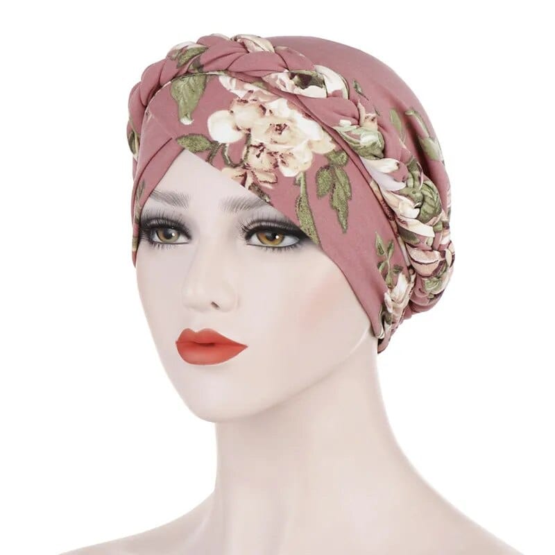 Showlu Fashion Store 33 / China Head Scarf for muslim women Two-color cotton braid turban bonnet hijab Caps Inner hijabs femme musulman arab wrap turbantes