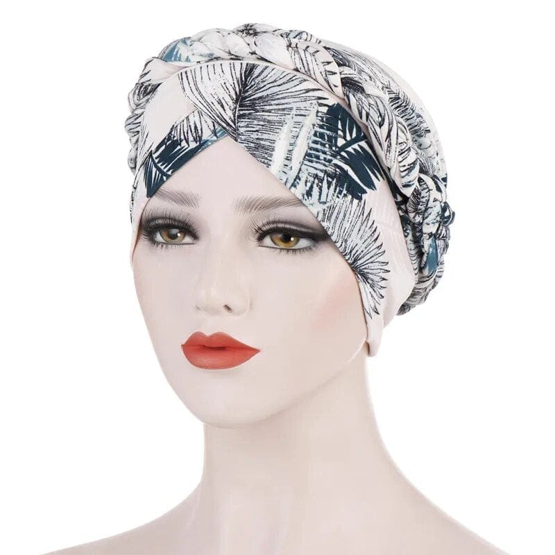 Showlu Fashion Store 34 / China Head Scarf for muslim women Two-color cotton braid turban bonnet hijab Caps Inner hijabs femme musulman arab wrap turbantes