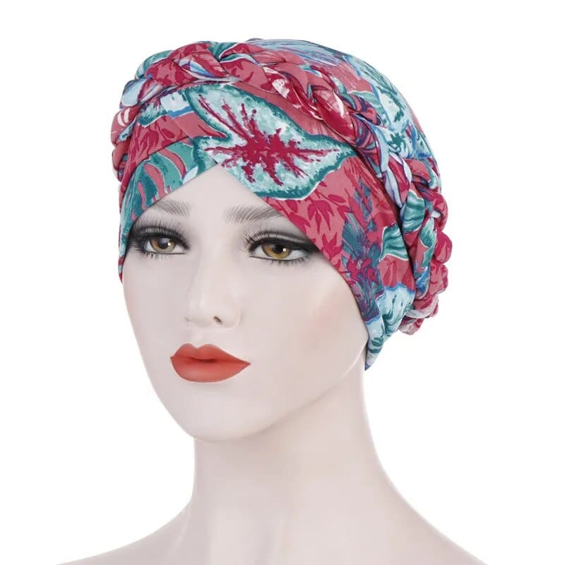 Showlu Fashion Store 35 / China Head Scarf for muslim women Two-color cotton braid turban bonnet hijab Caps Inner hijabs femme musulman arab wrap turbantes
