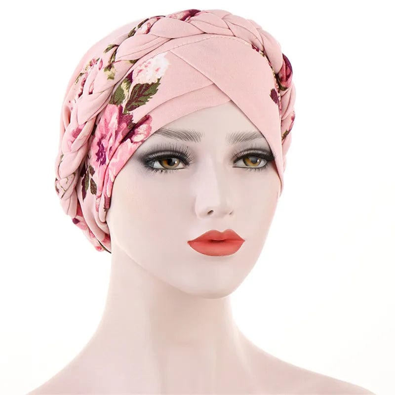 Showlu Fashion Store 38 / China Head Scarf for muslim women Two-color cotton braid turban bonnet hijab Caps Inner hijabs femme musulman arab wrap turbantes