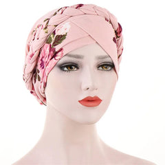 Showlu Fashion Store 38 / China Head Scarf for muslim women Two-color cotton braid turban bonnet hijab Caps Inner hijabs femme musulman arab wrap turbantes