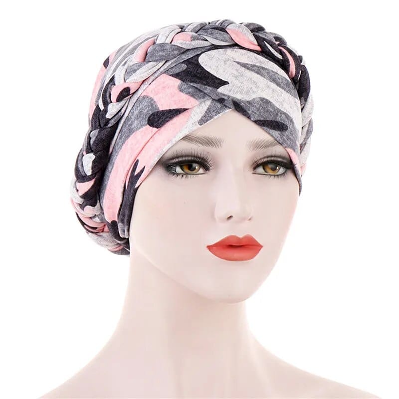  Showlu Fashion Store 39 / China Head Scarf for muslim women Two-color cotton braid turban bonnet hijab Caps Inner hijabs femme musulman arab wrap turbantes