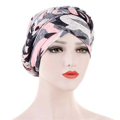  Showlu Fashion Store 39 / China Head Scarf for muslim women Two-color cotton braid turban bonnet hijab Caps Inner hijabs femme musulman arab wrap turbantes