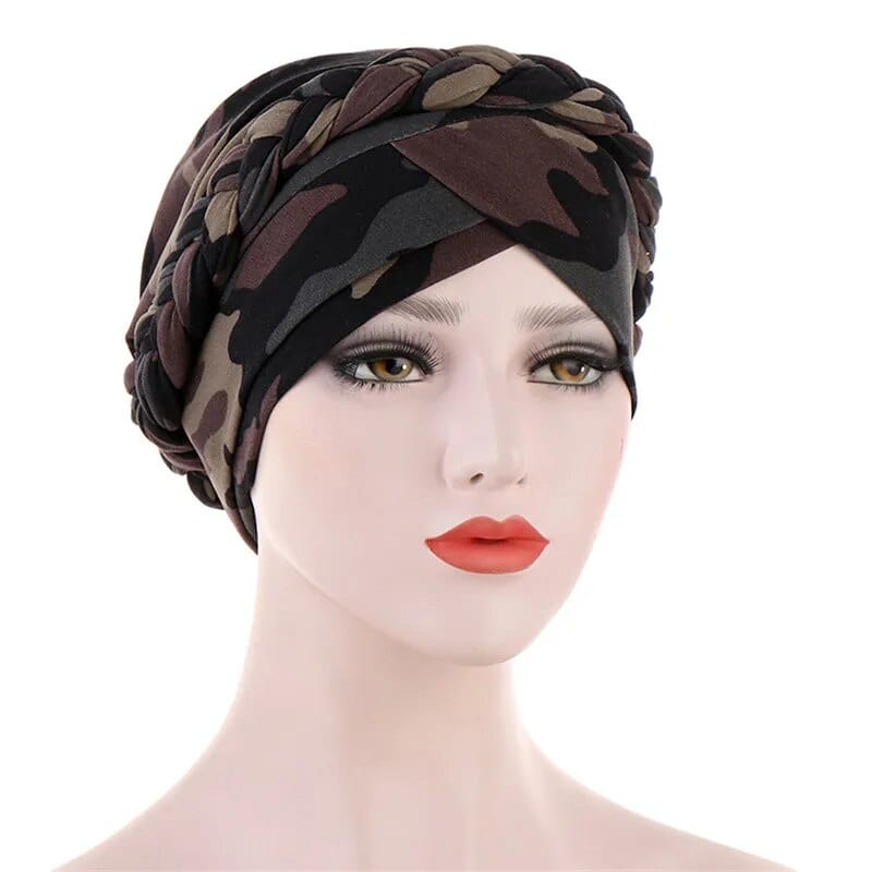  Showlu Fashion Store 40 / China Head Scarf for muslim women Two-color cotton braid turban bonnet hijab Caps Inner hijabs femme musulman arab wrap turbantes