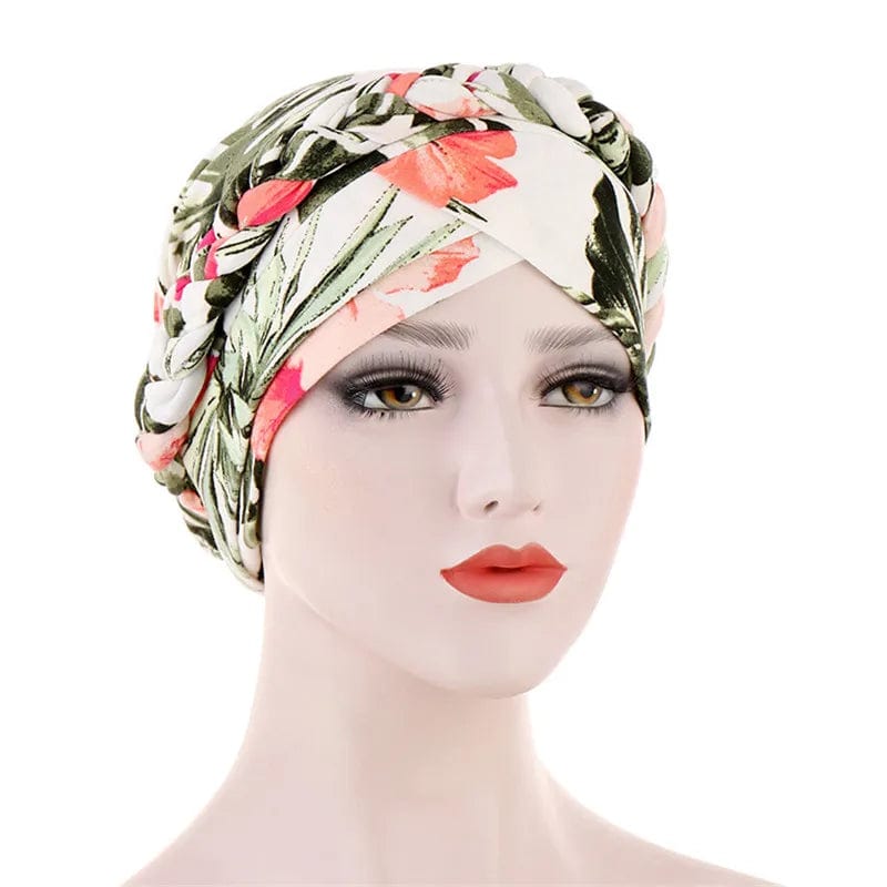  Showlu Fashion Store 42 / China Head Scarf for muslim women Two-color cotton braid turban bonnet hijab Caps Inner hijabs femme musulman arab wrap turbantes