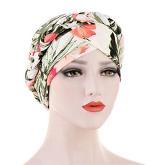  Showlu Fashion Store 42 / China Head Scarf for muslim women Two-color cotton braid turban bonnet hijab Caps Inner hijabs femme musulman arab wrap turbantes