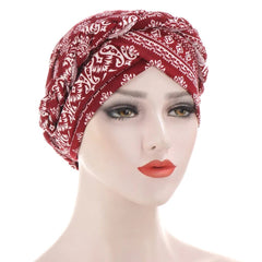  Showlu Fashion Store 62 / China Head Scarf for muslim women Two-color cotton braid turban bonnet hijab Caps Inner hijabs femme musulman arab wrap turbantes