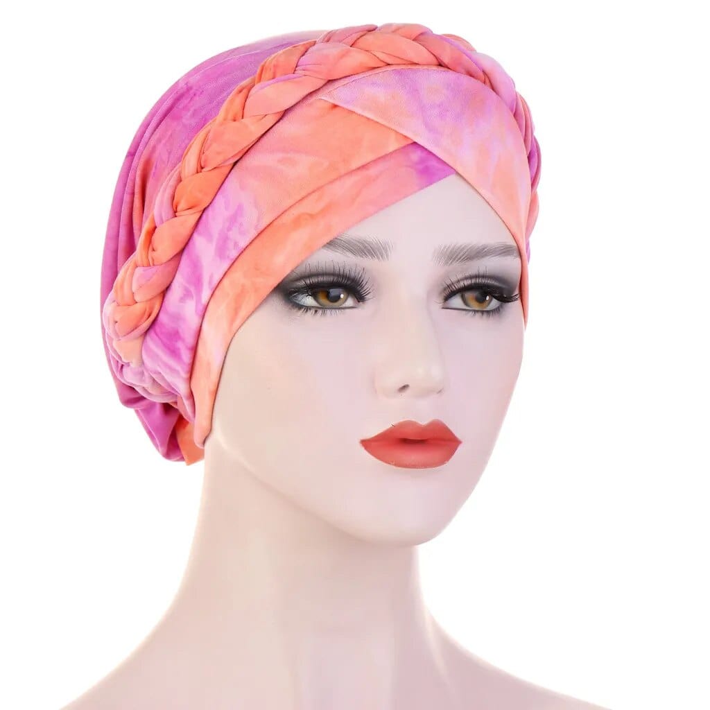  Showlu Fashion Store 68 / China Head Scarf for muslim women Two-color cotton braid turban bonnet hijab Caps Inner hijabs femme musulman arab wrap turbantes