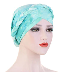  Showlu Fashion Store 69 / China Head Scarf for muslim women Two-color cotton braid turban bonnet hijab Caps Inner hijabs femme musulman arab wrap turbantes