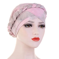  Showlu Fashion Store 70 / China Head Scarf for muslim women Two-color cotton braid turban bonnet hijab Caps Inner hijabs femme musulman arab wrap turbantes
