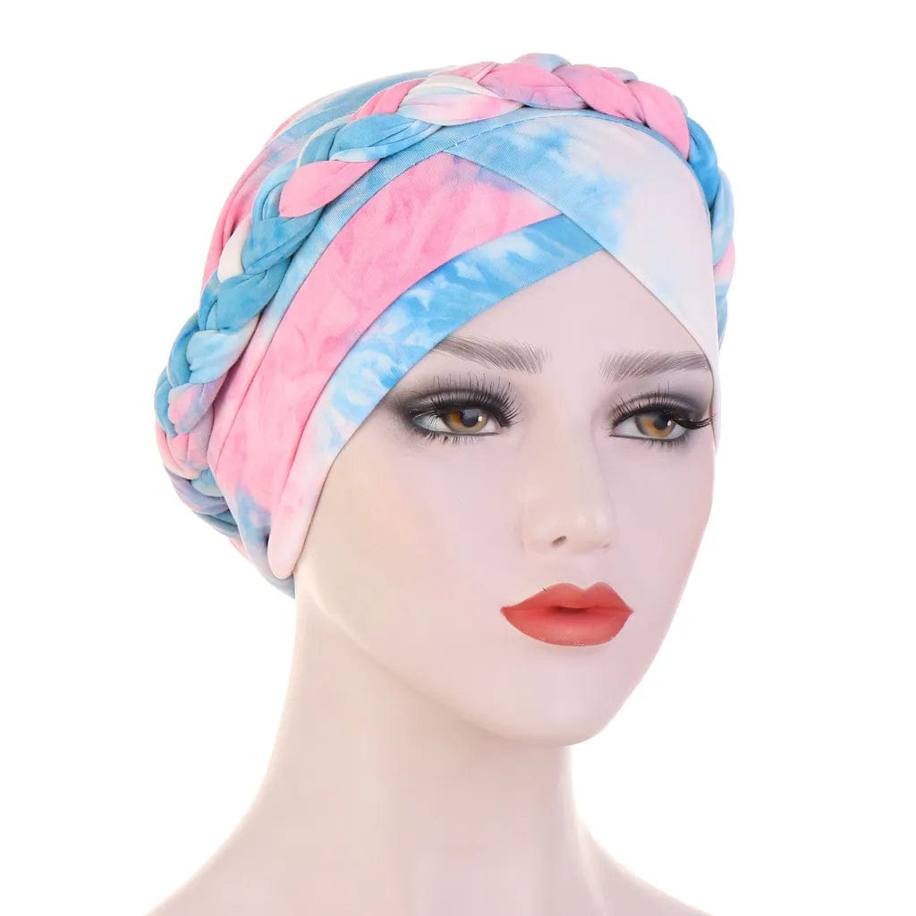  Showlu Fashion Store 71 / China Head Scarf for muslim women Two-color cotton braid turban bonnet hijab Caps Inner hijabs femme musulman arab wrap turbantes