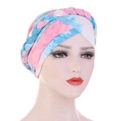  Showlu Fashion Store 71 / China Head Scarf for muslim women Two-color cotton braid turban bonnet hijab Caps Inner hijabs femme musulman arab wrap turbantes