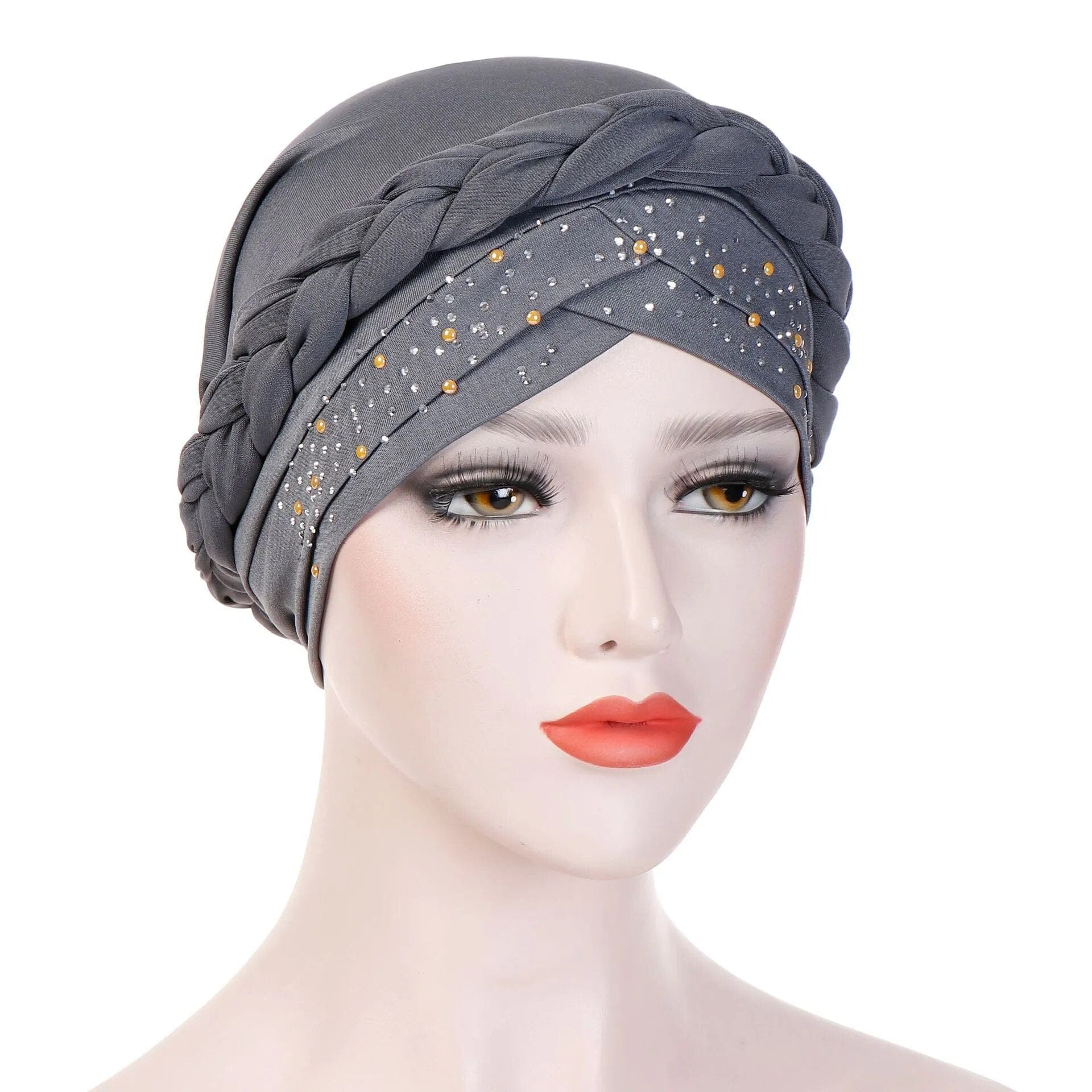  Showlu Fashion Store 73 / China Head Scarf for muslim women Two-color cotton braid turban bonnet hijab Caps Inner hijabs femme musulman arab wrap turbantes