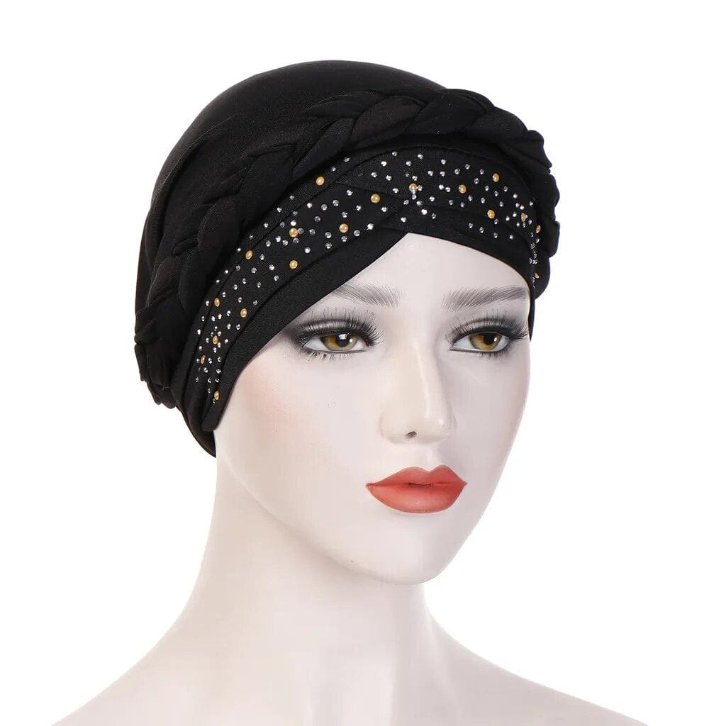  Showlu Fashion Store 77 / China Head Scarf for muslim women Two-color cotton braid turban bonnet hijab Caps Inner hijabs femme musulman arab wrap turbantes