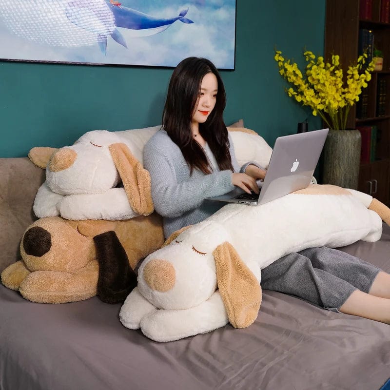 SHOWLU FASHION STORE Soft Kawaii Dog Plush Pillow Doll Stuffed Pet Doll Baby Sleep Long Pillow Accompany Gift for Girlfriend Kid