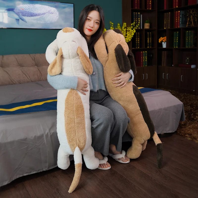 SHOWLU FASHION STORE Soft Kawaii Dog Plush Pillow Doll Stuffed Pet Doll Baby Sleep Long Pillow Accompany Gift for Girlfriend Kid