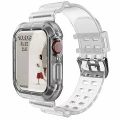 Showlu Fashion Store 0 China / transparent / 38-40-41 MM silicone Strap for Apple Watch 8 Band 45MM 41 42 mm 40 44 38mm Transparent Correa Sport loop wrist Iwatch Series 8 7 6 se 5 4 3