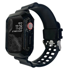 Showlu Fashion Store 0 silicone Strap for Apple Watch 8 Band 45MM 41 42 mm 40 44 38mm Transparent Correa Sport loop wrist Iwatch Series 8 7 6 se 5 4 3