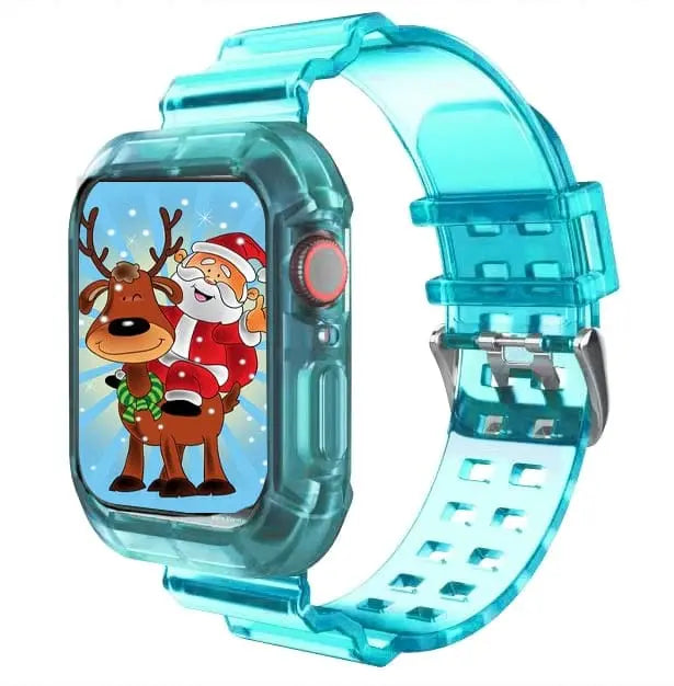 Showlu Fashion Store 0 China / sky blue / 38-40-41 MM silicone Strap for Apple Watch 8 Band 45MM 41 42 mm 40 44 38mm Transparent Correa Sport loop wrist Iwatch Series 8 7 6 se 5 4 3