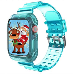 Showlu Fashion Store 0 China / sky blue / 38-40-41 MM silicone Strap for Apple Watch 8 Band 45MM 41 42 mm 40 44 38mm Transparent Correa Sport loop wrist Iwatch Series 8 7 6 se 5 4 3