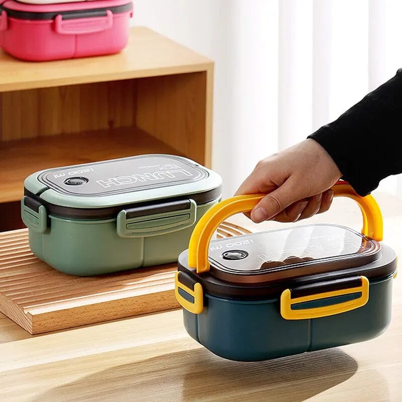 Single Double - layer Lunch Box Portable Compartment Fruit Food Box Microwave Lunch Box With Fork And Spoon Picnic Fresh Box - SHOWLU FASHION STORE