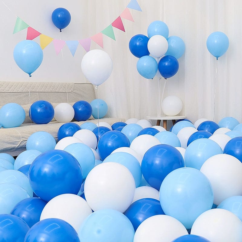 Six One Dark Blue and Light Blue Blue White Macaron Blue Balloon Birthday Graduation Kindergarten Scene Layout Decoration - SHOWLU FASHION STORE