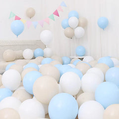 Six One Dark Blue and Light Blue Blue White Macaron Blue Balloon Birthday Graduation Kindergarten Scene Layout Decoration - SHOWLU FASHION STORE