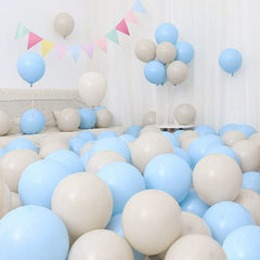 Six One Dark Blue and Light Blue Blue White Macaron Blue Balloon Birthday Graduation Kindergarten Scene Layout Decoration - SHOWLU FASHION STORE