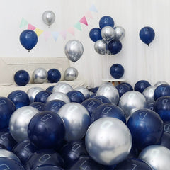 Six One Dark Blue and Light Blue Blue White Macaron Blue Balloon Birthday Graduation Kindergarten Scene Layout Decoration - SHOWLU FASHION STORE