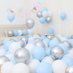 Six One Dark Blue and Light Blue Blue White Macaron Blue Balloon Birthday Graduation Kindergarten Scene Layout Decoration - SHOWLU FASHION STORE