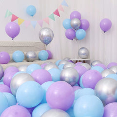 Six One Dark Blue and Light Blue Blue White Macaron Blue Balloon Birthday Graduation Kindergarten Scene Layout Decoration - SHOWLU FASHION STORE