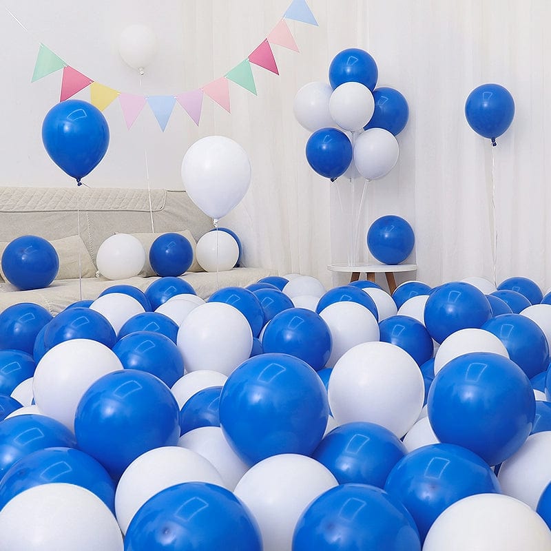 Six One Dark Blue and Light Blue Blue White Macaron Blue Balloon Birthday Graduation Kindergarten Scene Layout Decoration - SHOWLU FASHION STORE