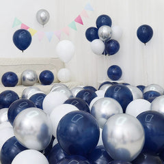 Six One Dark Blue and Light Blue Blue White Macaron Blue Balloon Birthday Graduation Kindergarten Scene Layout Decoration - SHOWLU FASHION STORE