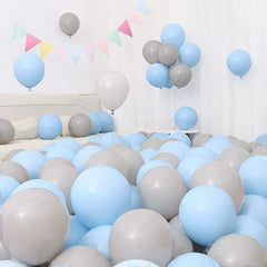 Six One Dark Blue and Light Blue Blue White Macaron Blue Balloon Birthday Graduation Kindergarten Scene Layout Decoration - SHOWLU FASHION STORE