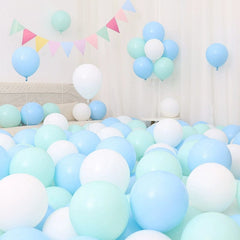 Six One Dark Blue and Light Blue Blue White Macaron Blue Balloon Birthday Graduation Kindergarten Scene Layout Decoration - SHOWLU FASHION STORE