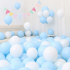 Six One Dark Blue and Light Blue Blue White Macaron Blue Balloon Birthday Graduation Kindergarten Scene Layout Decoration - SHOWLU FASHION STORE