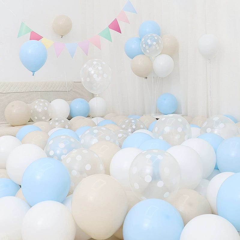 Six One Dark Blue and Light Blue Blue White Macaron Blue Balloon Birthday Graduation Kindergarten Scene Layout Decoration - SHOWLU FASHION STORE