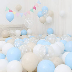 Six One Dark Blue and Light Blue Blue White Macaron Blue Balloon Birthday Graduation Kindergarten Scene Layout Decoration - SHOWLU FASHION STORE