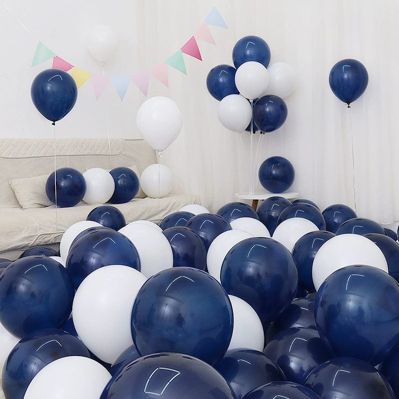 Six One Dark Blue and Light Blue Blue White Macaron Blue Balloon Birthday Graduation Kindergarten Scene Layout Decoration - SHOWLU FASHION STORE