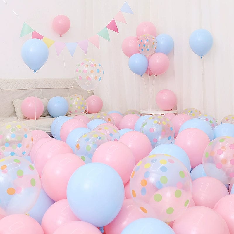 Six One Dark Blue and Light Blue Blue White Macaron Blue Balloon Birthday Graduation Kindergarten Scene Layout Decoration - SHOWLU FASHION STORE
