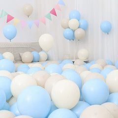 Six One Dark Blue and Light Blue Blue White Macaron Blue Balloon Birthday Graduation Kindergarten Scene Layout Decoration - SHOWLU FASHION STORE