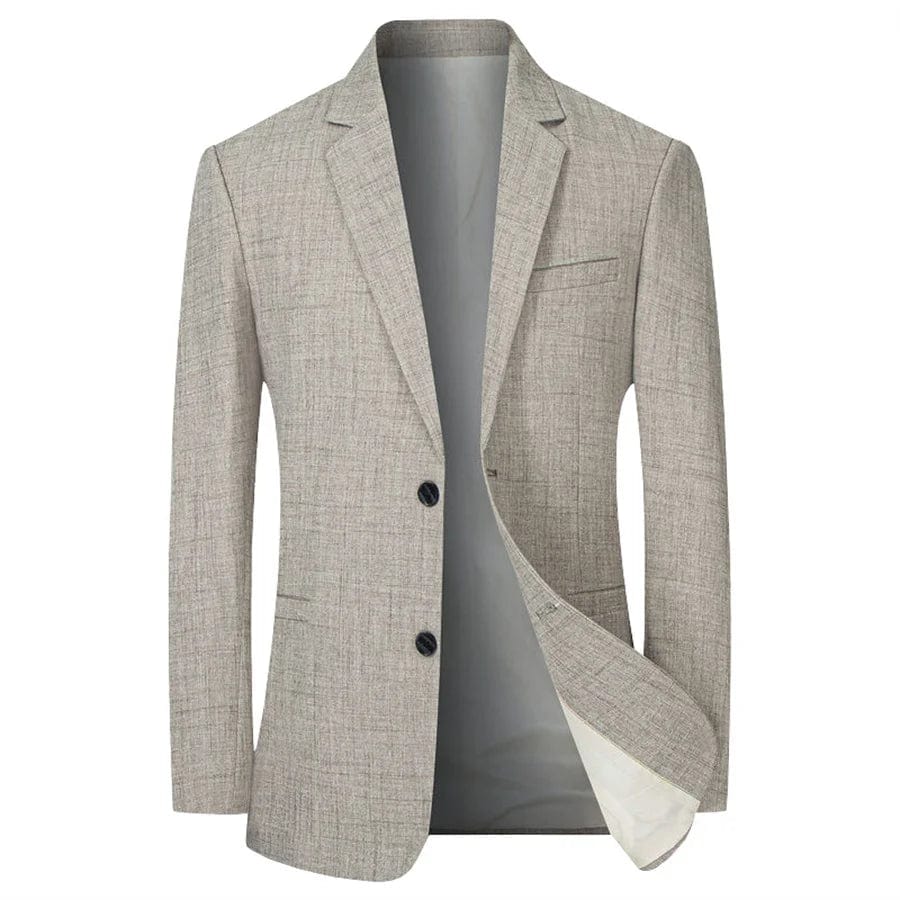 Sky Blue Men's Suit Jacket Thin Blazers Spring Autumn Solid Business Formal Wear Men Clothing Wedding Coat Oversize 4XL - SHOWLU FASHION STORE