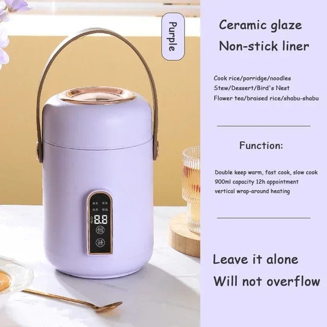 Smart Electric Stew Pot Portable Soup Insulation Bucket Rice Noodles Porridge Stew Skillet Cup Heater Boiler Lunch Box Office - SHOWLU FASHION STORE