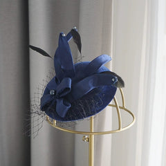 Socialite Mesh Black Headdress Female Cheongsam Billycock - SHOWLU FASHION STORE